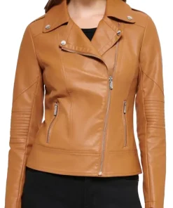 womens-notch-collar-brown-faux-leather-jacket