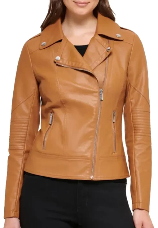 womens-notch-collar-brown-faux-leather-jacket