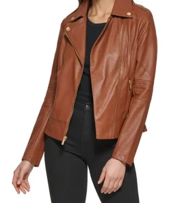 womens-notch-collar-cognac-faux-leather-jacket