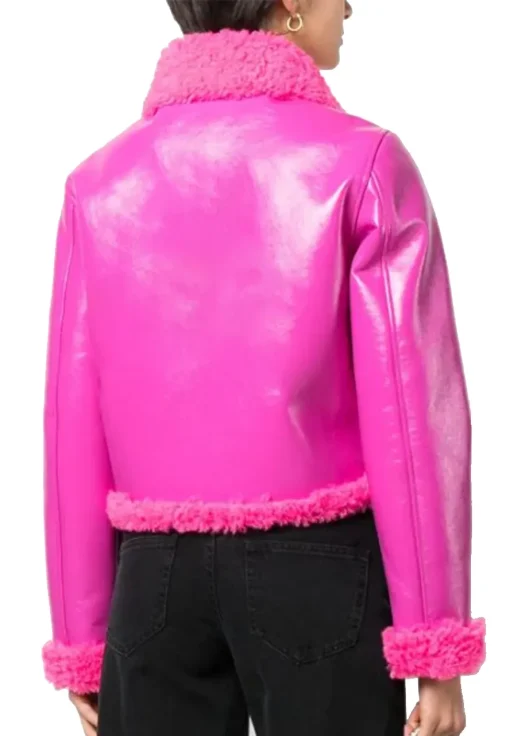 womens-pink-faux-leather-shearling-biker-jacket