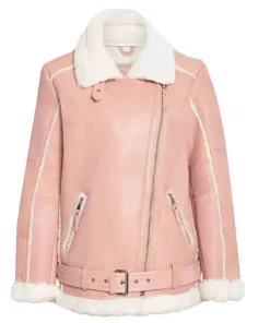 womens-pink-faux-leather-shearling-jacket
