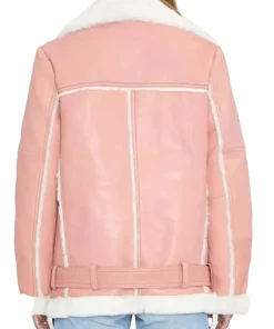 womens-pink-faux-leather-shearling-jacket