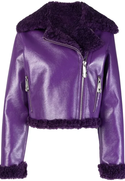 womens-purple-faux-leather-shearling-biker-jacket
