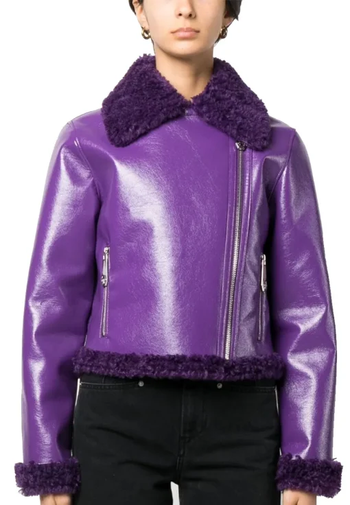 womens-purple-faux-leather-shearling-biker-jacket