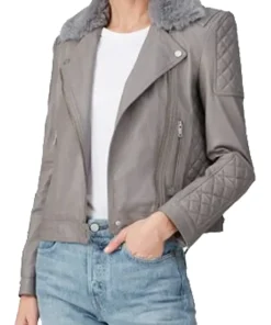 womens-quilted-grey-faux-leather-shearling-collar-biker-jacket