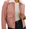 womens-removable-fur-collar-mauve-pink-faux-leather-bomber-jacket