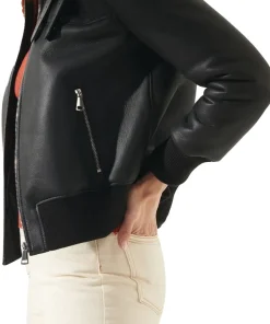 womens-shearling-black-faux-leather-bomber-jacket