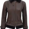 womens-shearling-brown-faux-leather-jacket