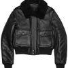womens-shearling-collar-black-bomber-faux-leather-jacket