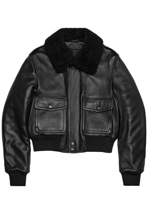 womens-shearling-collar-black-bomber-faux-leather-jacket