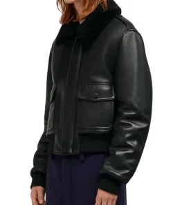 womens-shearling-collar-black-bomber-faux-leather-jacket