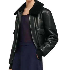 womens-shearling-collar-black-bomber-faux-leather-jacket