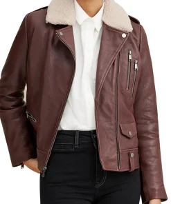 womens-shearling-collar-brown-faux-leather-jacket