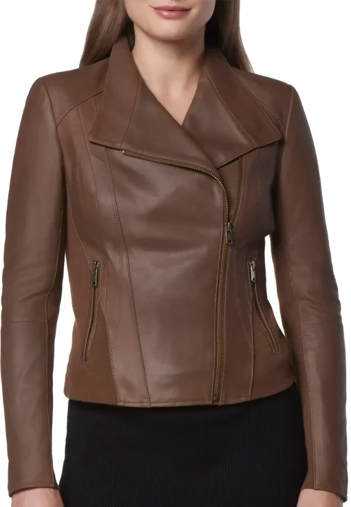 womens-spread-collar-brown-moto-faux-leather-jacket