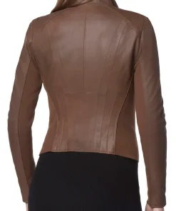 womens-spread-collar-brown-moto-faux-leather-jacket