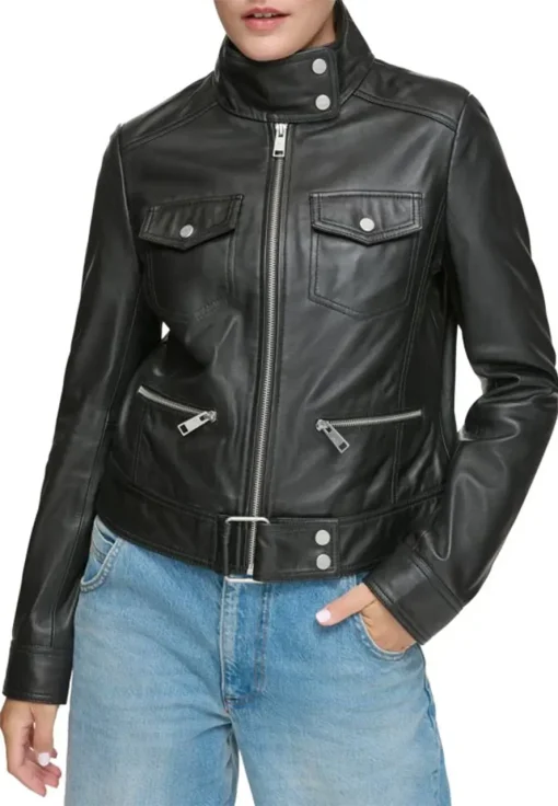 womens-stand-collar-black-moto-faux-leather-jacket