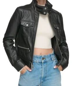 womens-stand-collar-black-moto-faux-leather-jacket
