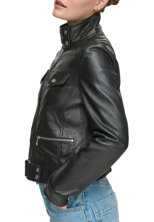 womens-stand-collar-black-moto-faux-leather-jacket