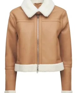 womens-tan-brown-shearling-faux-leather-jacket