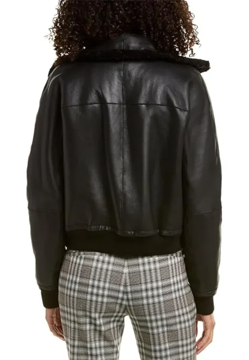 womens-zip-up-black-faux-leather-shearling-bomber-jacket