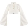 womens-flute-sleeve-white-faux-leather-cropped-jacket