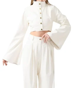 womens-flute-sleeve-white-faux-leather-cropped-jacket