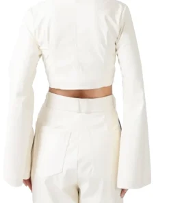 womens-flute-sleeve-white-faux-leather-cropped-jacket
