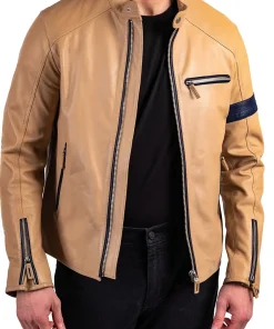 mens-biker-light-tan-faux-leather-jacket