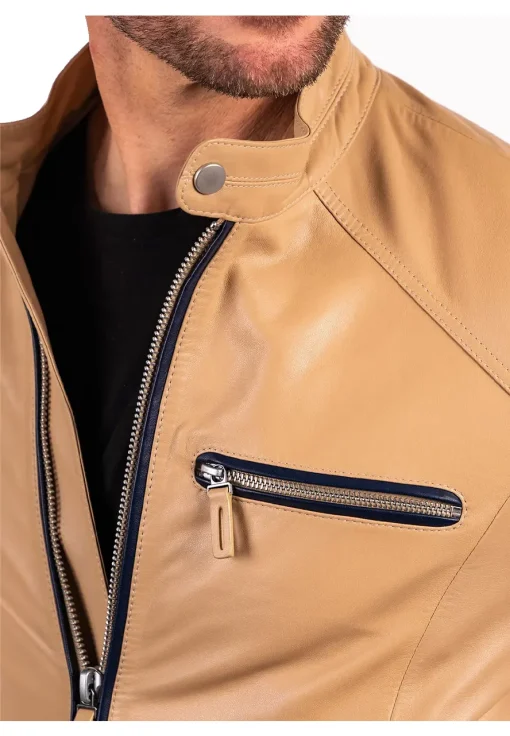 mens-biker-light-tan-faux-leather-jacket