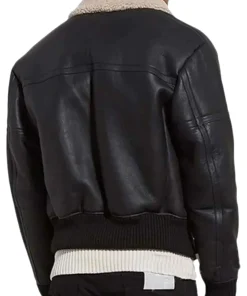 mens-black-shearling-collar-bomber-faux-leather-jacket