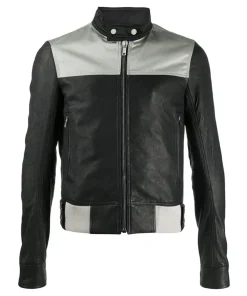 mens-black-slim-fit-faux-leather-biker-jacket