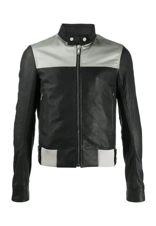 mens-black-slim-fit-faux-leather-biker-jacket