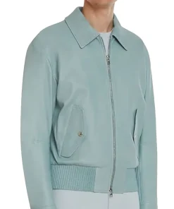 mens-bomber-light-blue-faux-leather-jacket