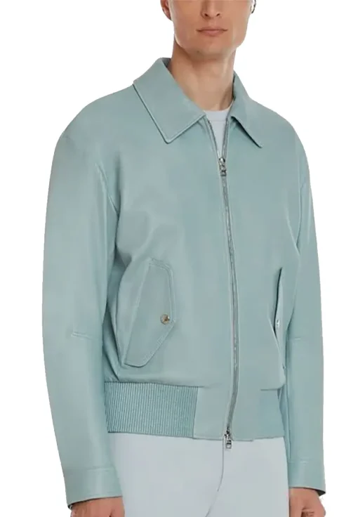 mens-bomber-light-blue-faux-leather-jacket