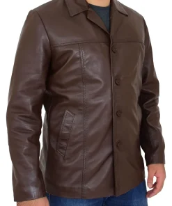 mens-brown-faux-leather-reefer-blazer-jacket