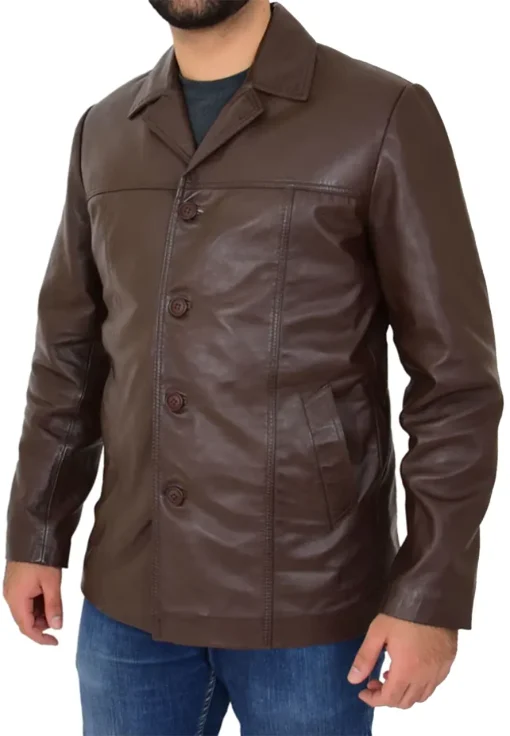 mens-brown-faux-leather-reefer-blazer-jacket