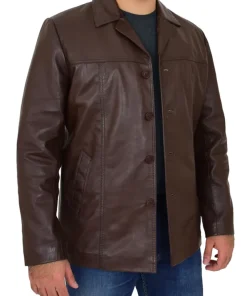 mens-brown-faux-leather-reefer-blazer-jacket
