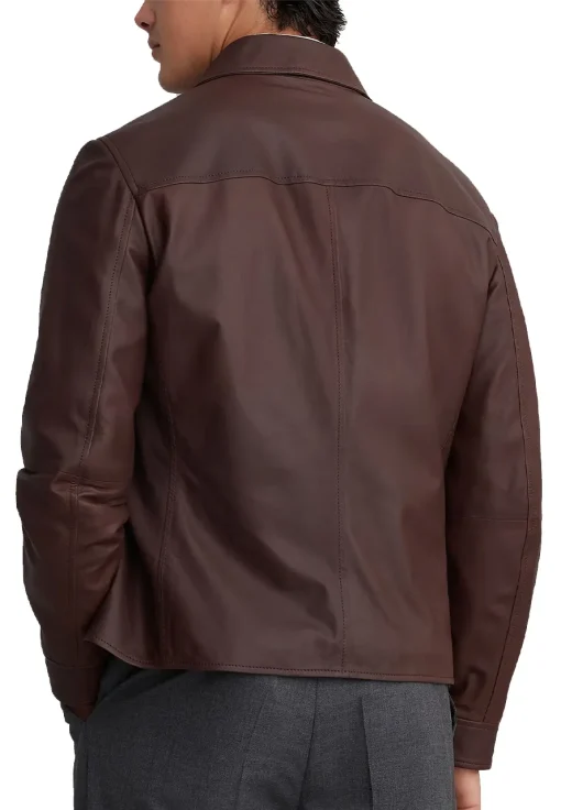 mens-button-front-brown-faux-leather-jacket