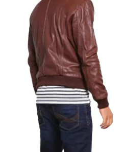 mens-classic-brown-bomber-faux-leather-jacket