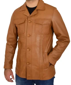 mens-cognac-faux-leather-reefer-blazer-jacket
