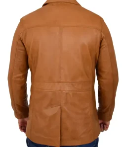 mens-cognac-faux-leather-reefer-blazer-jacket