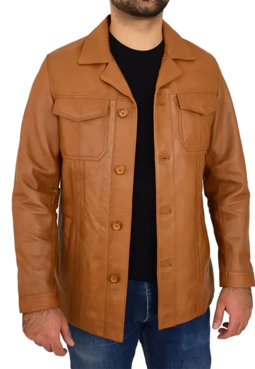 mens-cognac-faux-leather-reefer-blazer-jacket
