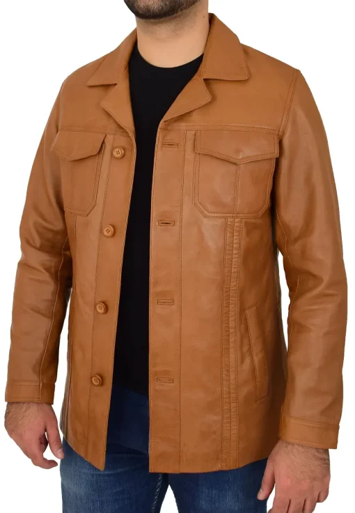 mens-cognac-faux-leather-reefer-blazer-jacket