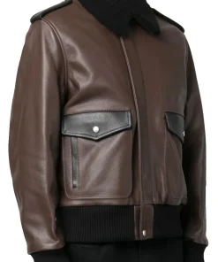 mens-fur-collar-brown-faux-leather-racing-jacket