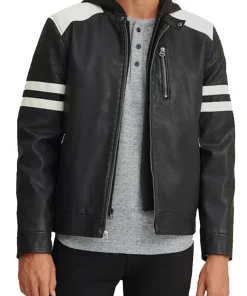 mens-moto-black-faux-leather-hooded-jacket