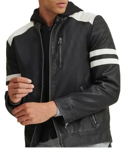 mens-moto-black-faux-leather-hooded-jacket