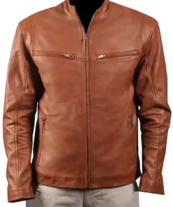 mens-motorcycle-brown-faux-leather-jacket