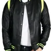 mens-neon-and-black-faux-leather-bomber-jacket