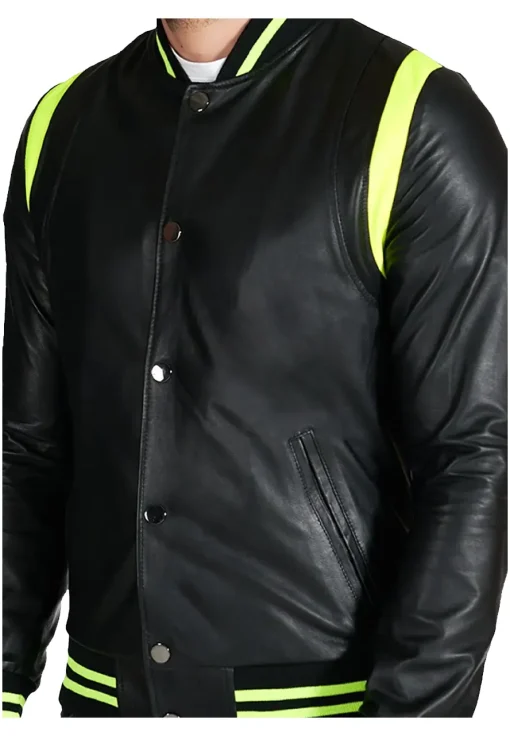 mens-neon-and-black-faux-leather-bomber-jacket