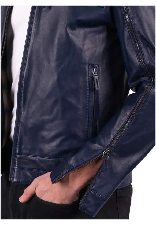 mens-perfect-blue-faux-leather-jacket